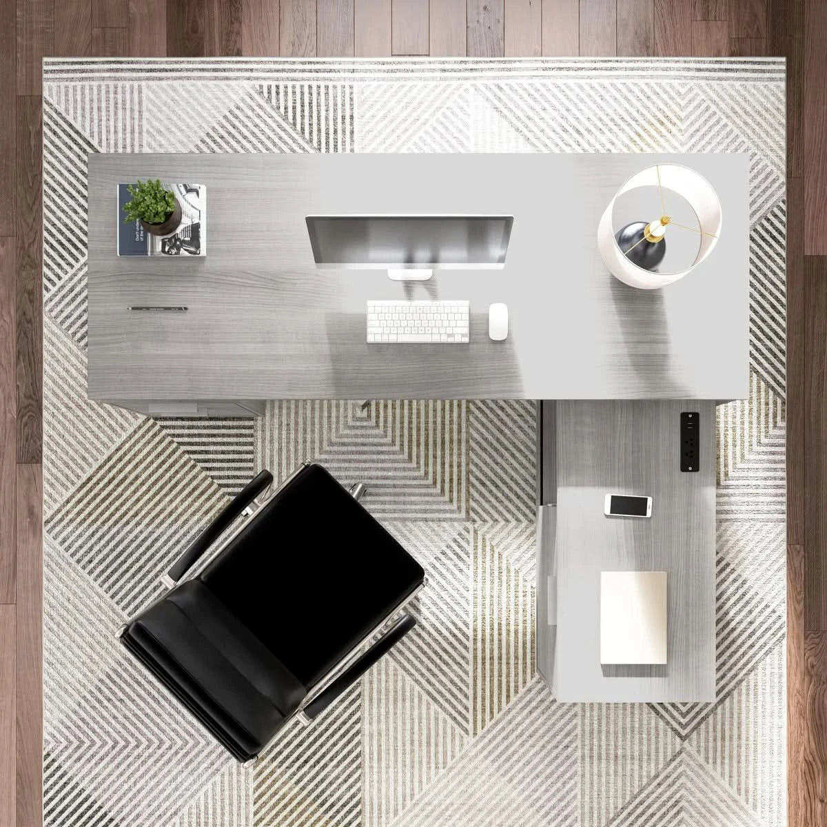 Panorama Desk with Credenza