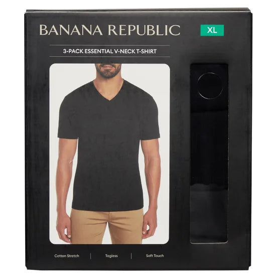 Banana Republic Men's V-Neck Tee, 3-pack