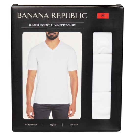 Banana Republic Men's V-Neck Tee, 3-pack