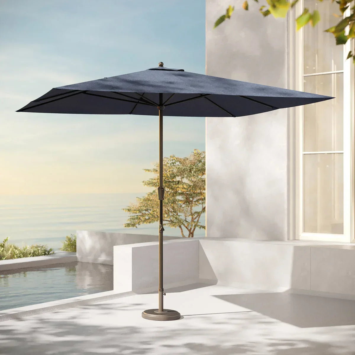Seasons Sentry 8' x 11' Height Adjustable Market Umbrella