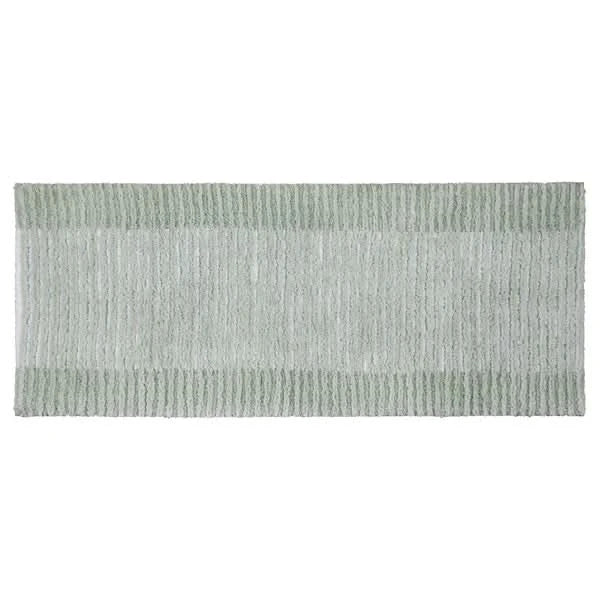 Textured Stripe Microfiber Bath Rug