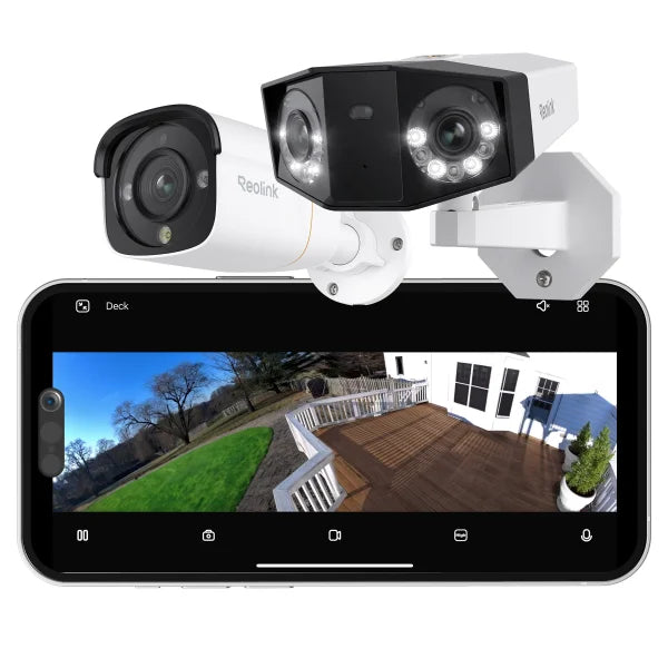 Reolink 8 Channel 4K+ 2TB NVR Security Camera System with 6 Bullet and 1 Panoramic Camera