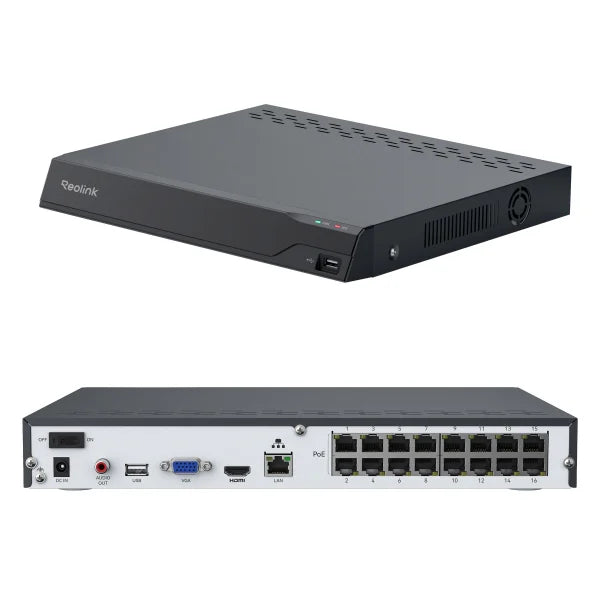 Reolink 8 Channel 4K+ 2TB NVR Security Camera System with 6 Bullet and 1 Panoramic Camera