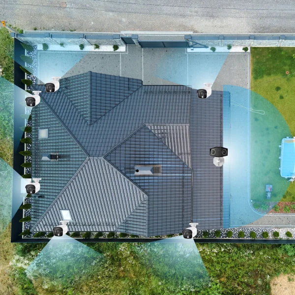 Reolink 8 Channel 4K+ 2TB NVR Security Camera System with 6 Bullet and 1 Panoramic Camera