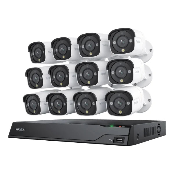 Reolink 16 Channel 12 Bullet Camera 4K+ Wired 4TB NVR Security Camera System