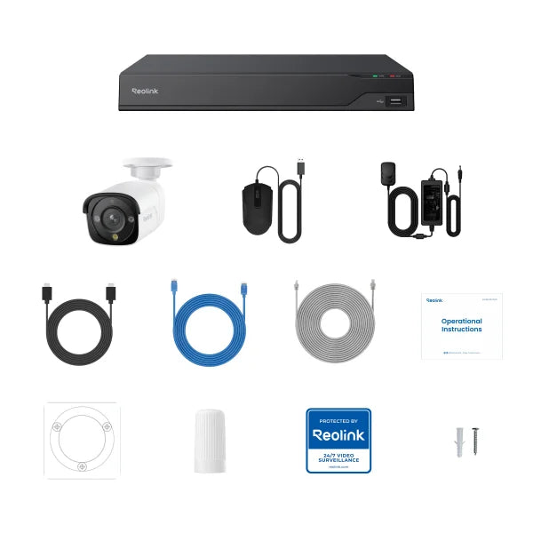 Reolink 16 Channel 12 Bullet Camera 4K+ Wired 4TB NVR Security Camera System