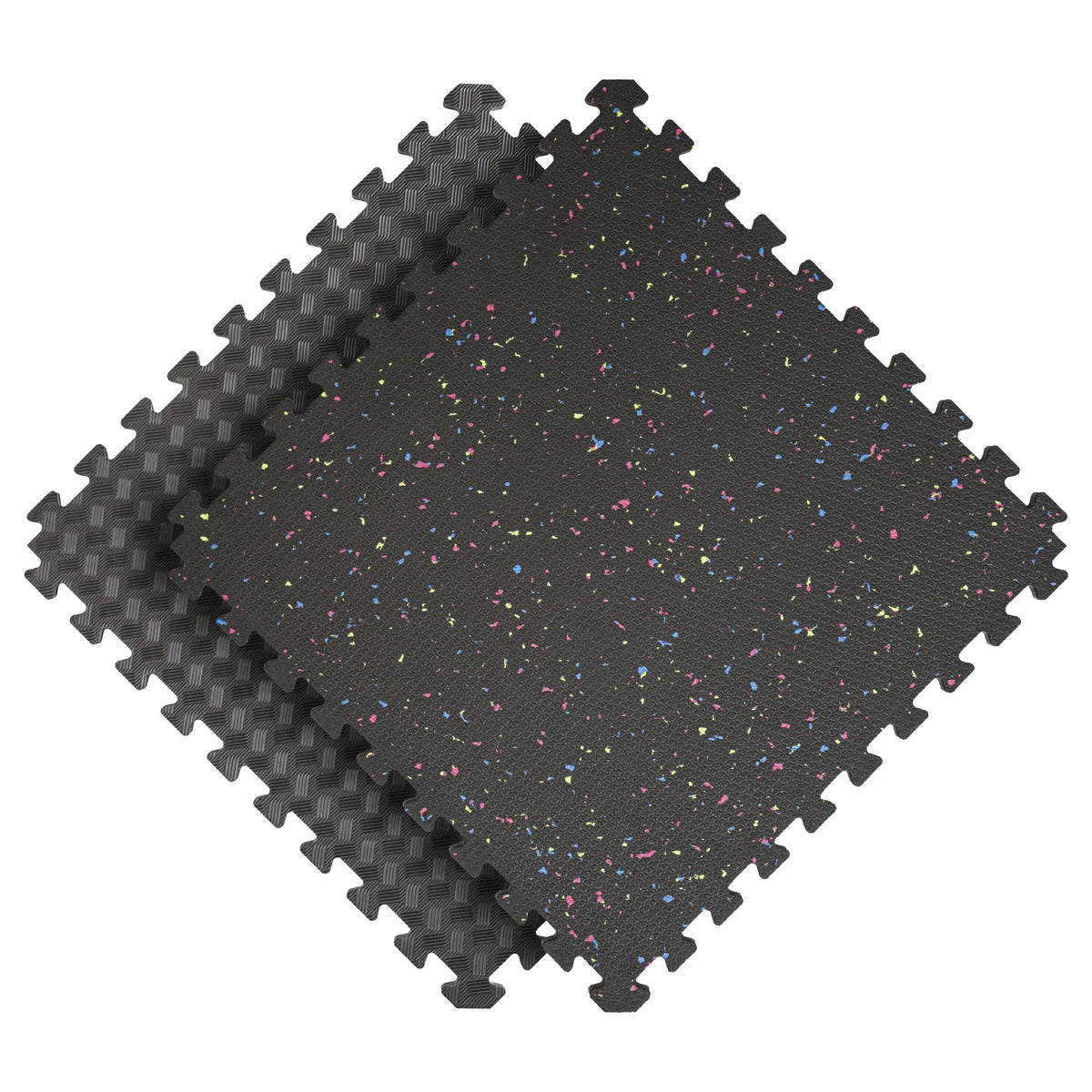 Norsk Dual Density Reversible Gym Flooring, 48 sq ft., 24 in. x 24 in. Foam Mats