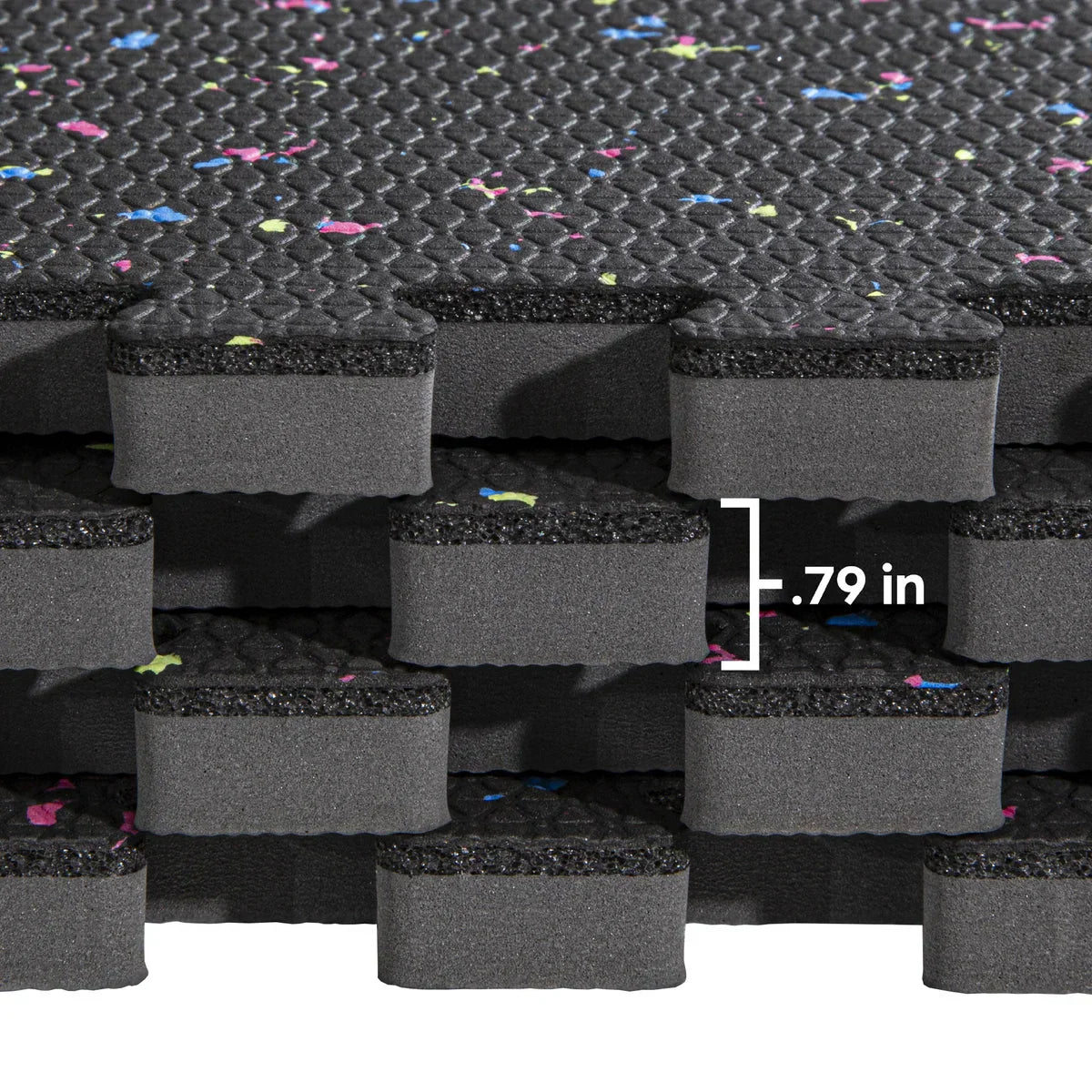 Norsk Dual Density Reversible Gym Flooring, 48 sq ft., 24 in. x 24 in. Foam Mats