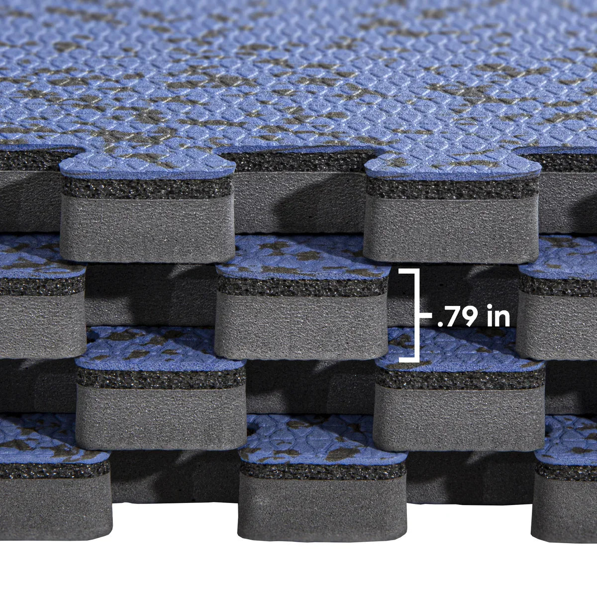 Norsk Dual Density Reversible Gym Flooring, 48 sq ft., 24 in. x 24 in. Foam Mats