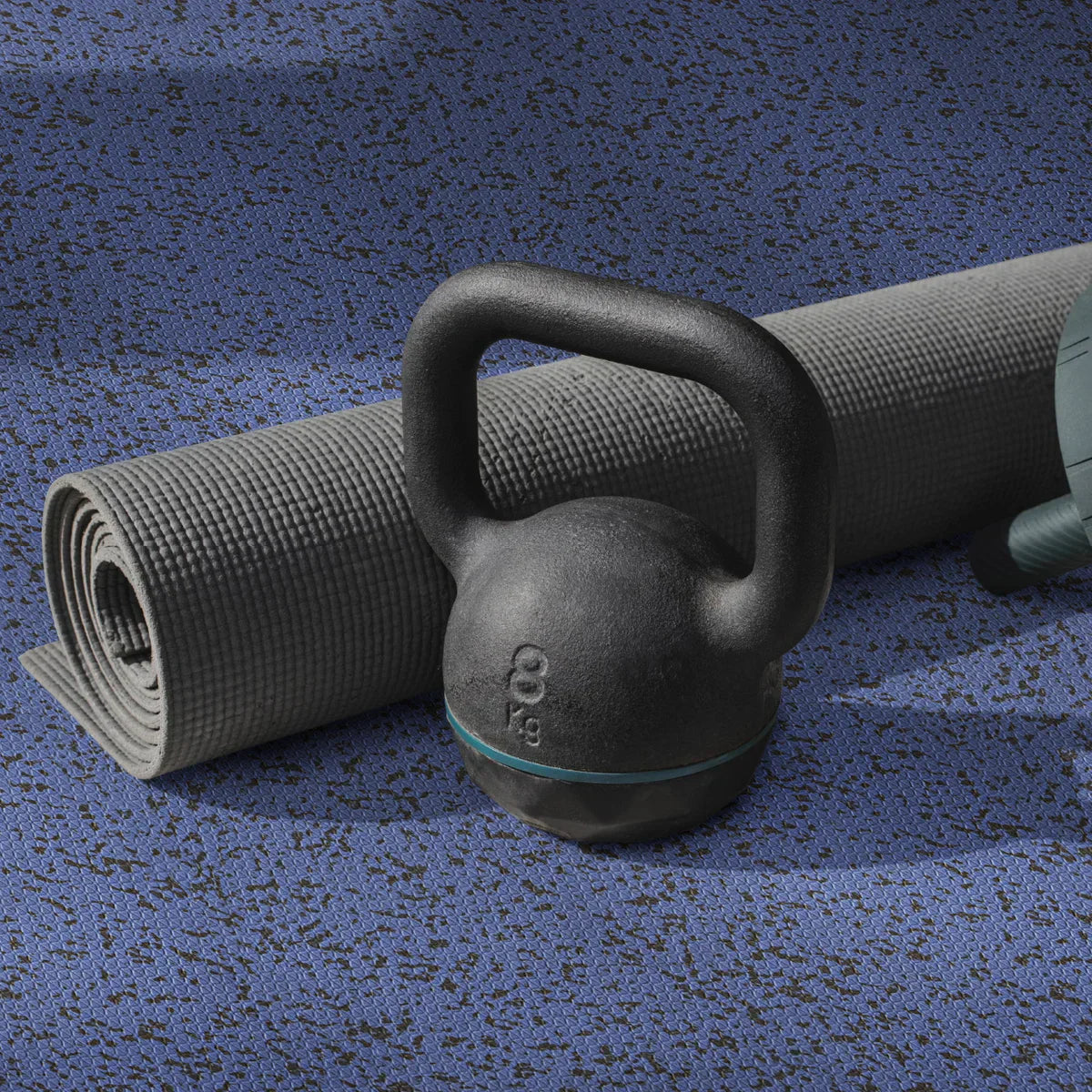 Norsk Dual Density Reversible Gym Flooring, 48 sq ft., 24 in. x 24 in. Foam Mats