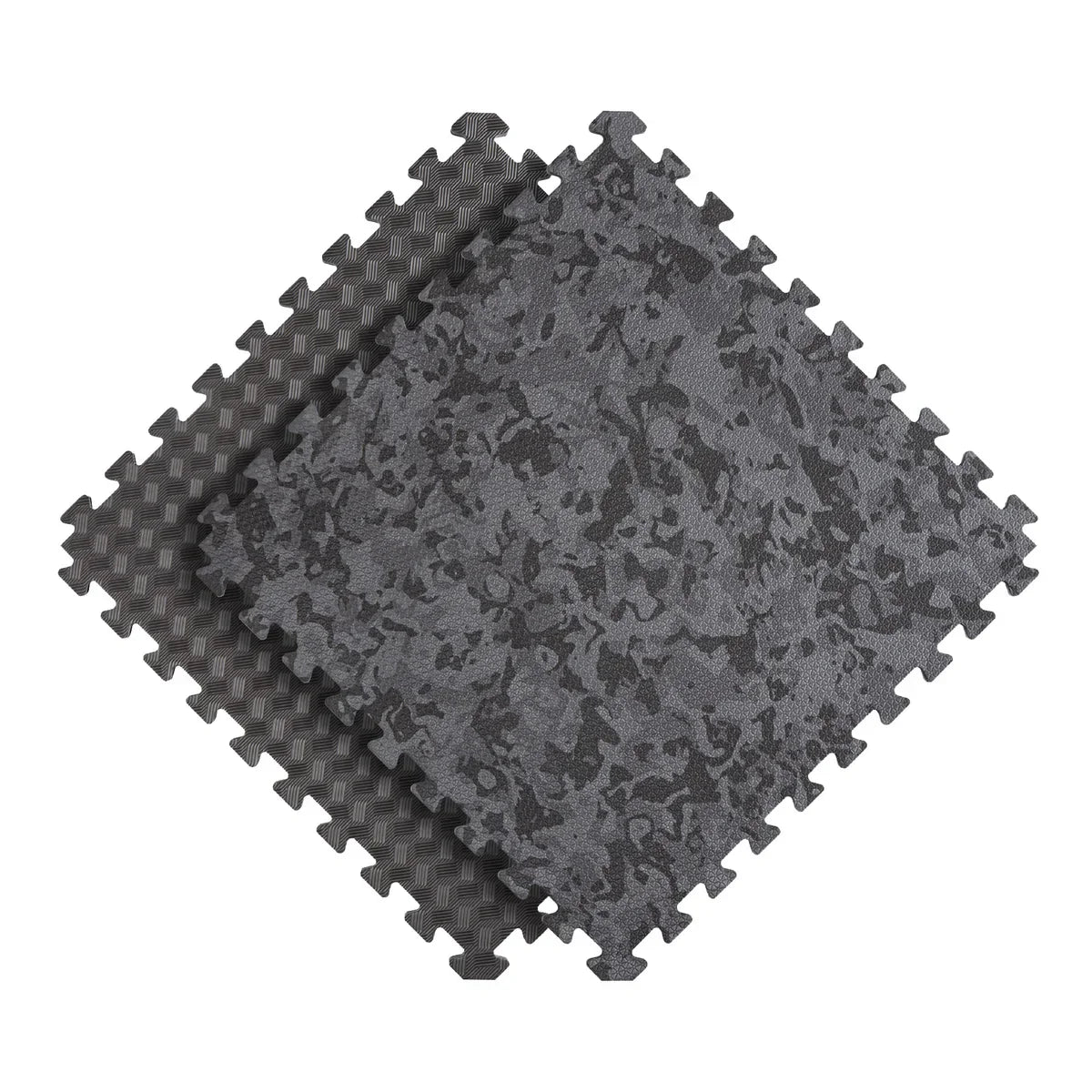 Norsk Dual Density Reversible Gym Flooring, 48 sq ft., 24 in. x 24 in. Foam Mats