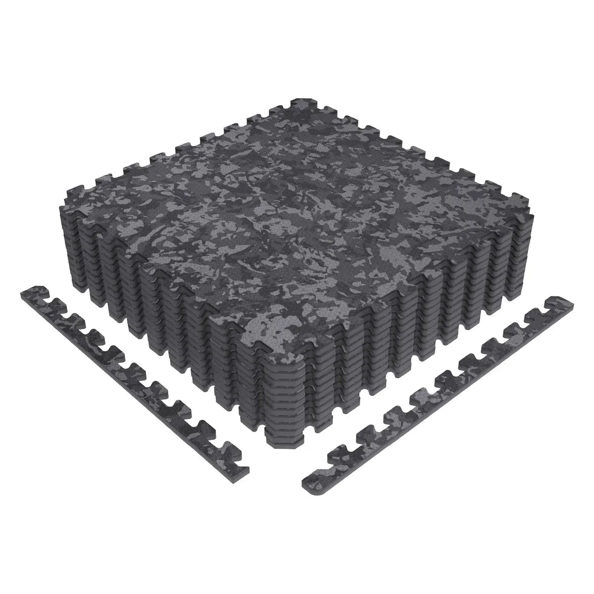 Norsk Dual Density Reversible Gym Flooring, 48 sq ft., 24 in. x 24 in. Foam Mats