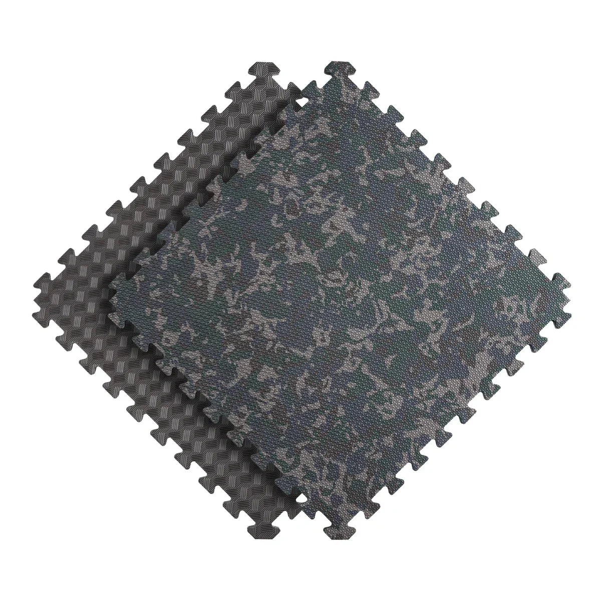 Norsk Dual Density Reversible Gym Flooring, 48 sq ft., 24 in. x 24 in. Foam Mats