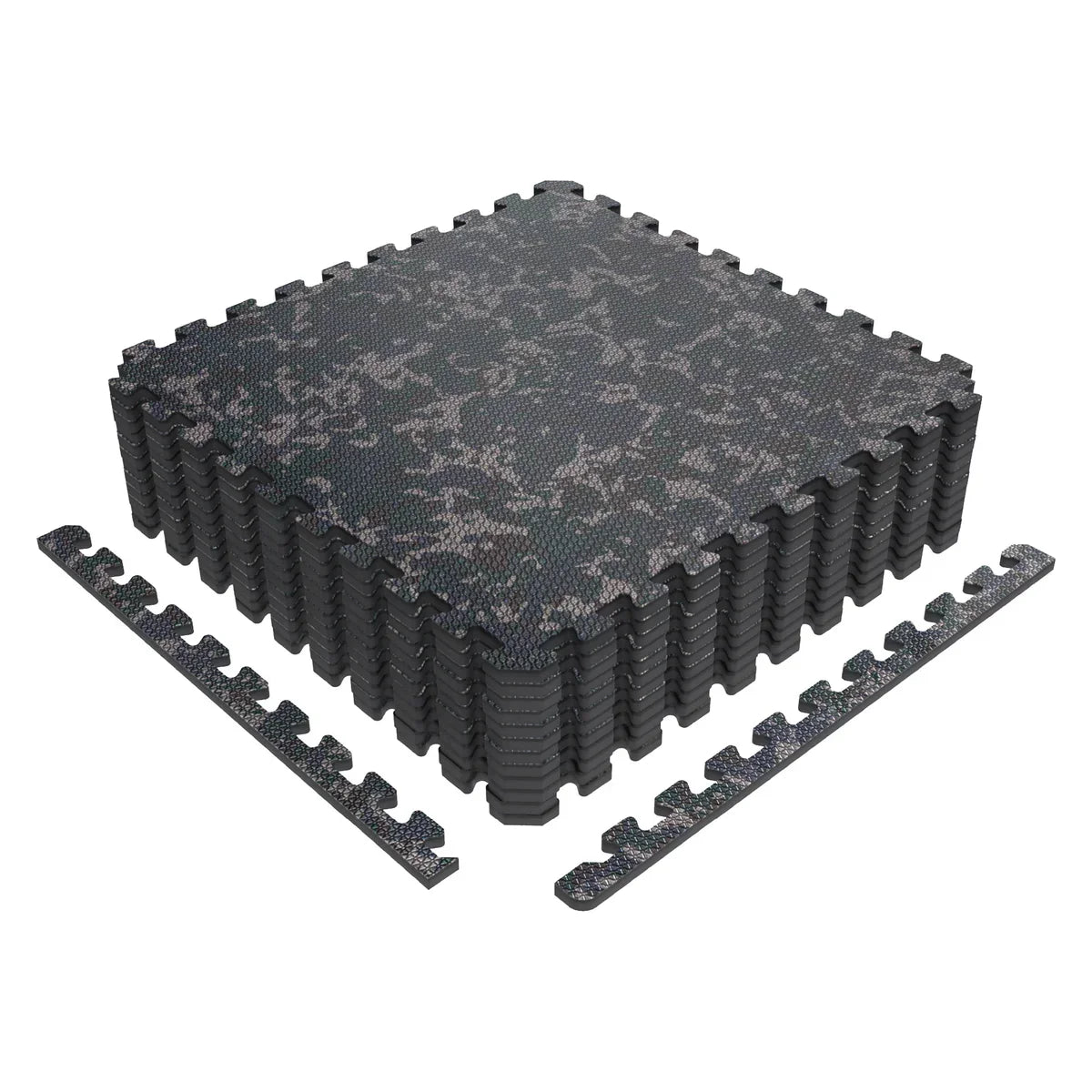 Norsk Dual Density Reversible Gym Flooring, 48 sq ft., 24 in. x 24 in. Foam Mats