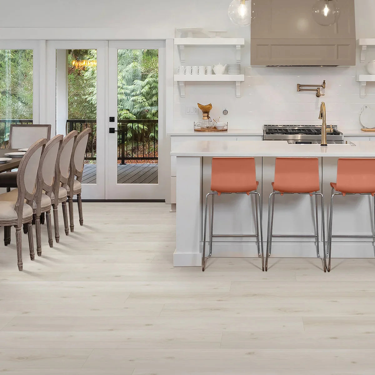 Mohawk Home 12MM Thick 7.5in X 47.2in AC4 Waterproof Surface Laminate Wood Plank Flooring (17.18 sq ft/ctn)