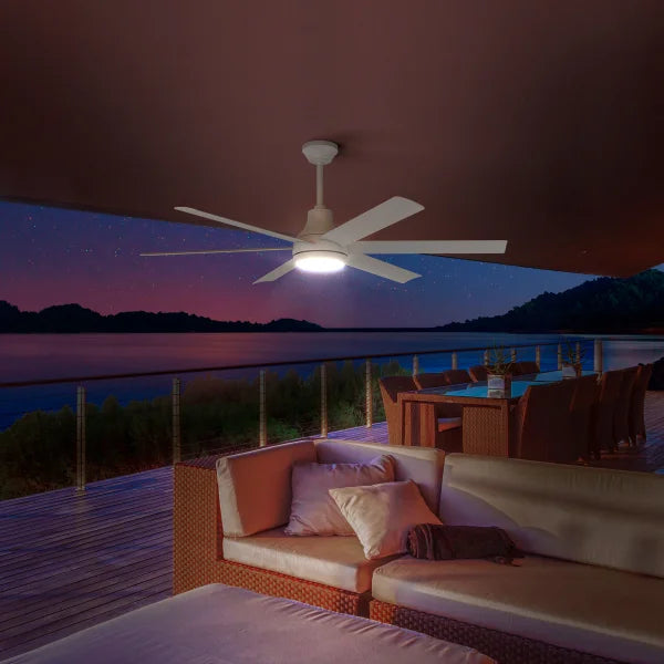 Atomi Smart Bresio Wi-Fi Outdoor Ceiling Fan with Color Changing Integrated LED Light and Remote