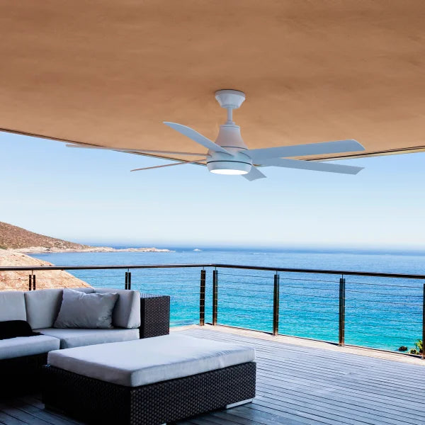 Atomi Smart Bresio Wi-Fi Outdoor Ceiling Fan with Color Changing Integrated LED Light and Remote
