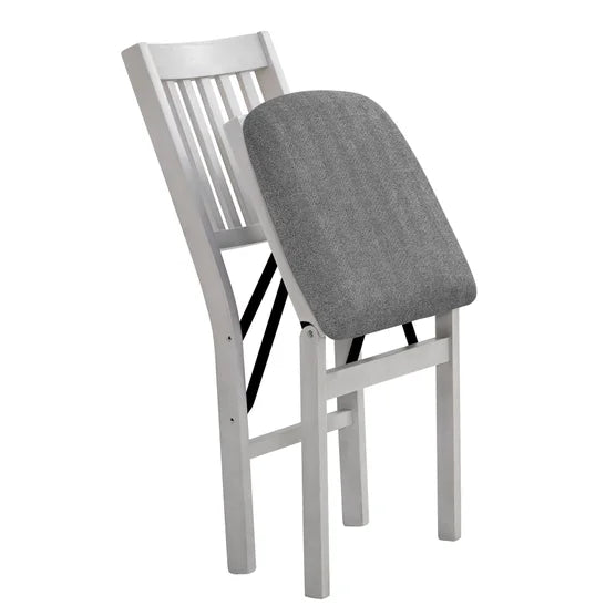 Stakmore Wood Upholstered Folding Chair, 2-pack