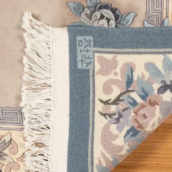 Pagoda Hand Knotted Rug Collection, Bordeaux Beige