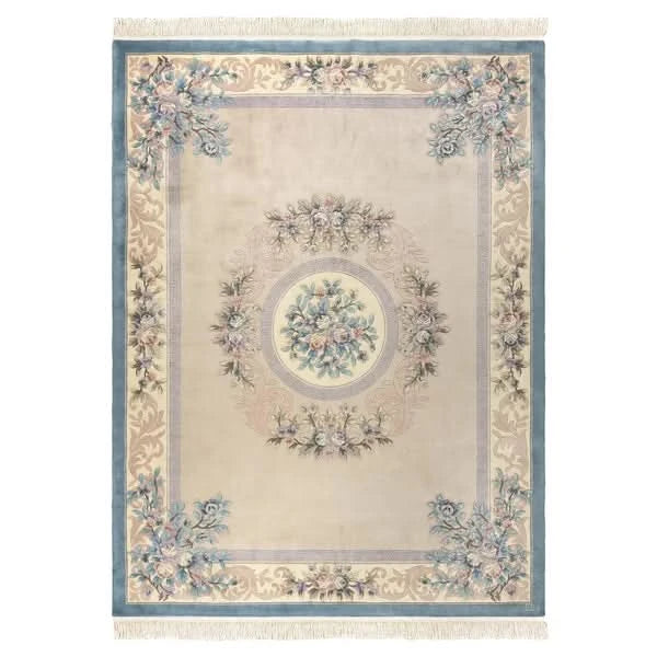 Pagoda Hand Knotted Rug Collection, Bordeaux Beige