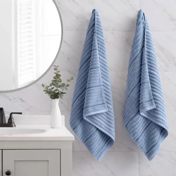 WelHome Bumpy Rib Bath Towel, 2-pack