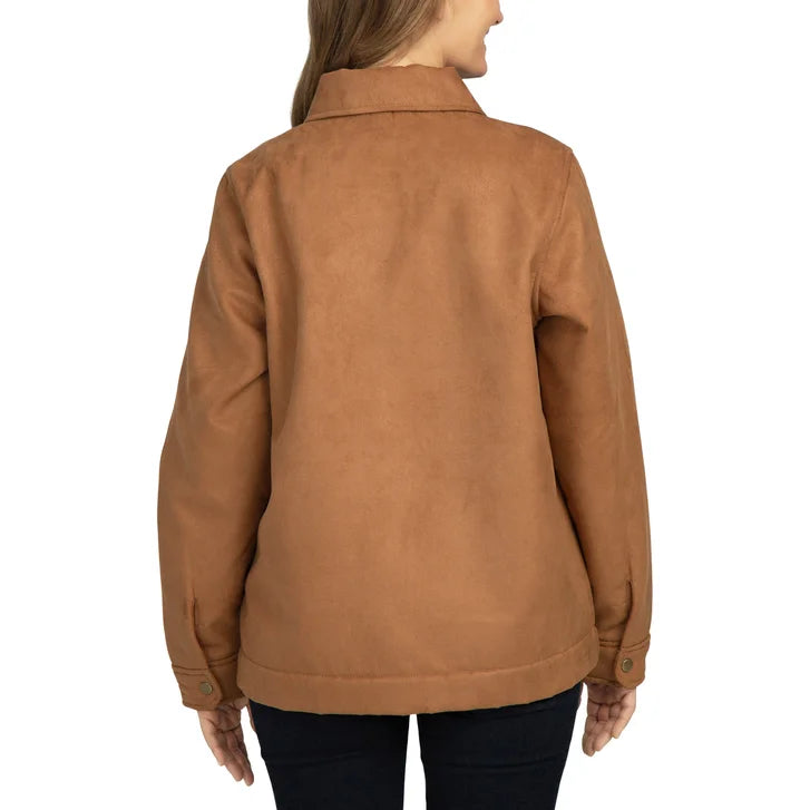 Boston Traders Women's Faux Suede Trucker Jacket