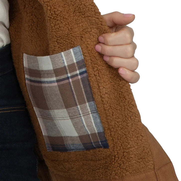 Boston Traders Women's Faux Suede Trucker Jacket