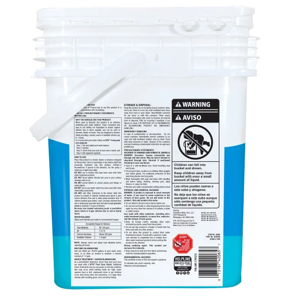 HTH 3" Chlorine Tablets for Pool Sanitization, 40 lbs.