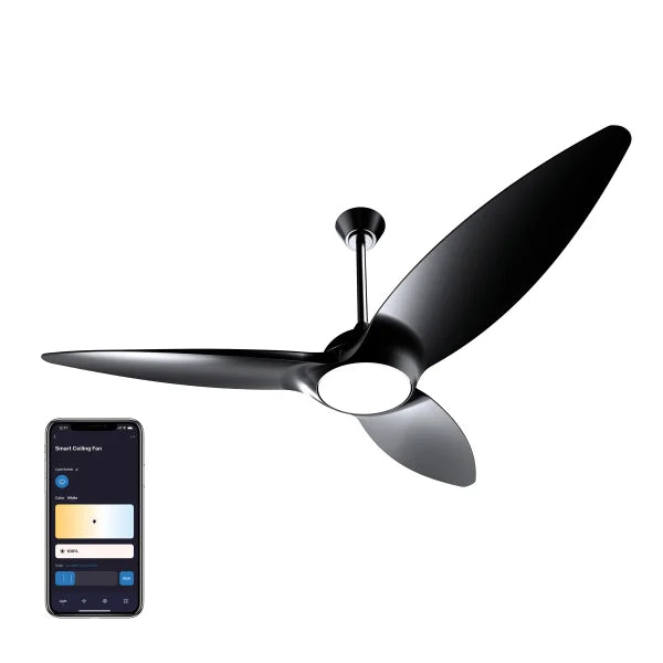 Smart Slique 60” Wi-Fi Outdoor Ceiling Fan with Color Changing Integrated LED Light and Remote