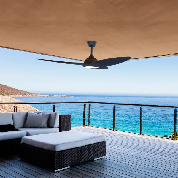 Smart Slique 60” Wi-Fi Outdoor Ceiling Fan with Color Changing Integrated LED Light and Remote