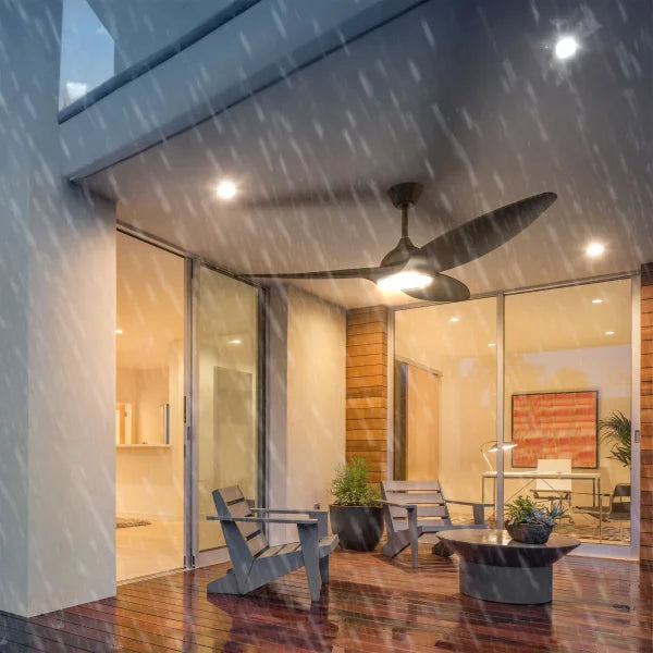 Smart Slique 60” Wi-Fi Outdoor Ceiling Fan with Color Changing Integrated LED Light and Remote