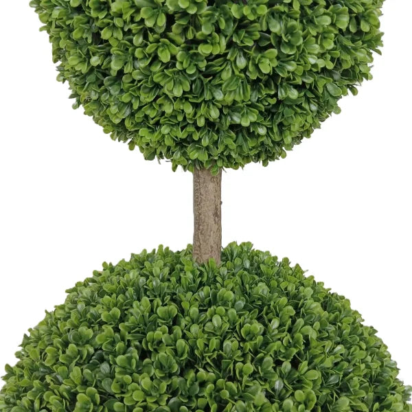 Faux 4' UV Resistant Boxwood Topiary Tree Indoor and Outdoor