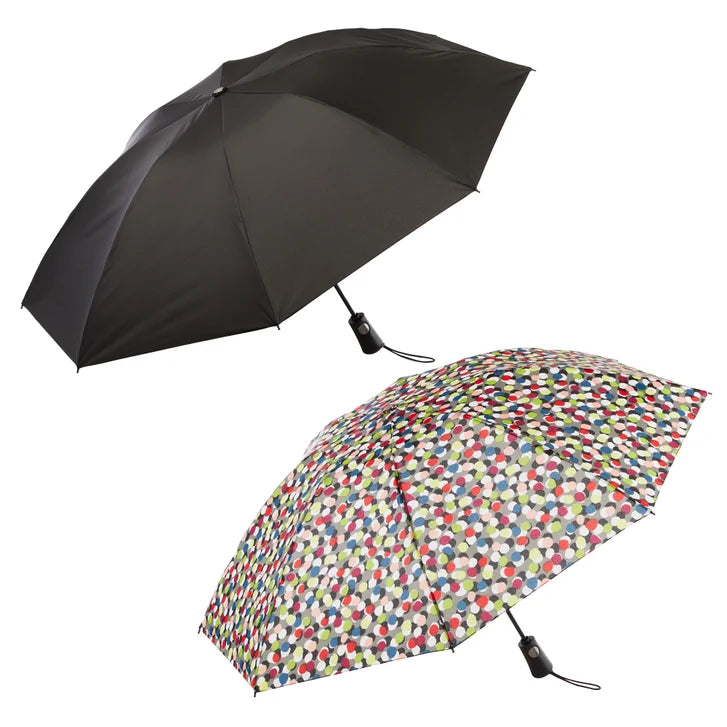 Totes Recycled Automatic Compact InBrella, 2-pack – Reverse Close Umbrella