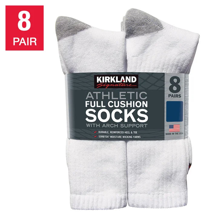 Kirkland Signature Men's Athletic Sock, 8-pair