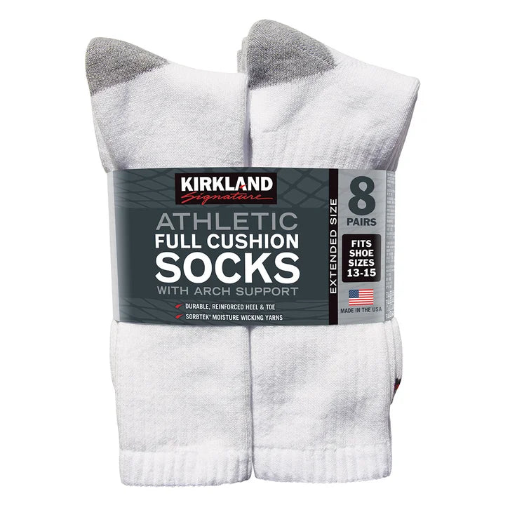 Kirkland Signature Men's Athletic Sock, 8-pair