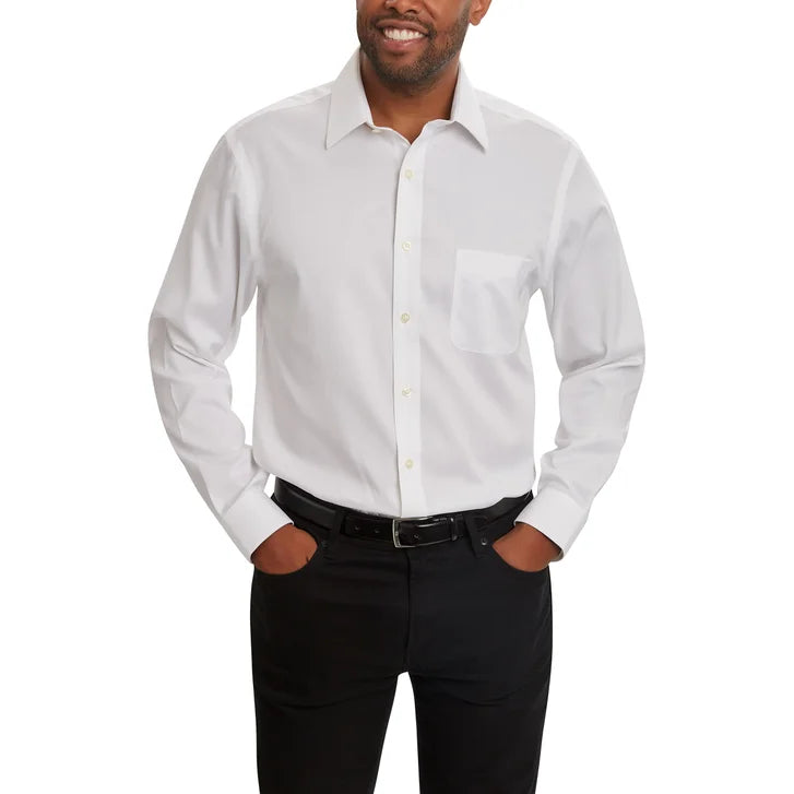 Kirkland Signature Men's Tailored Fit Dress Shirt-Exact Sleeve Length