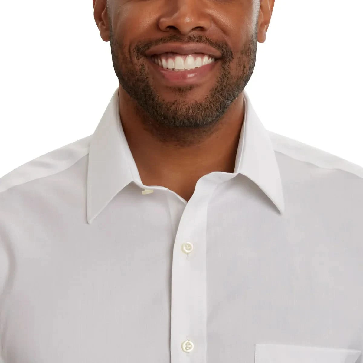 Men's Tailored Fit Dress Shirt-Exact Sleeve Length