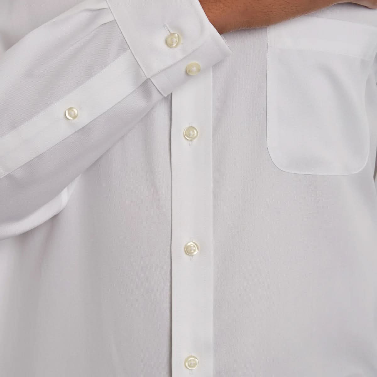 Men's Tailored Fit Dress Shirt-Exact Sleeve Length