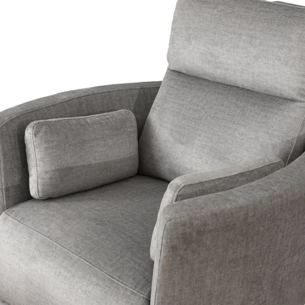 Darcy Fabric Power Swivel Glider Recliner with Power Headrest