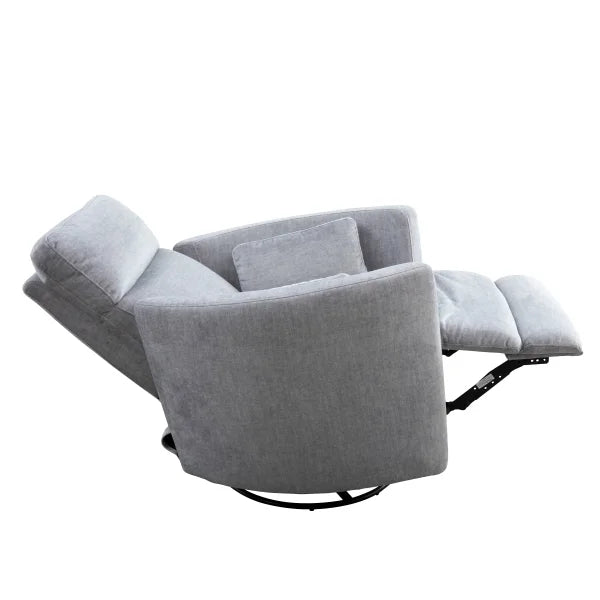Darcy Fabric Power Swivel Glider Recliner with Power Headrest