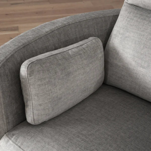 Darcy Fabric Power Swivel Glider Recliner with Power Headrest