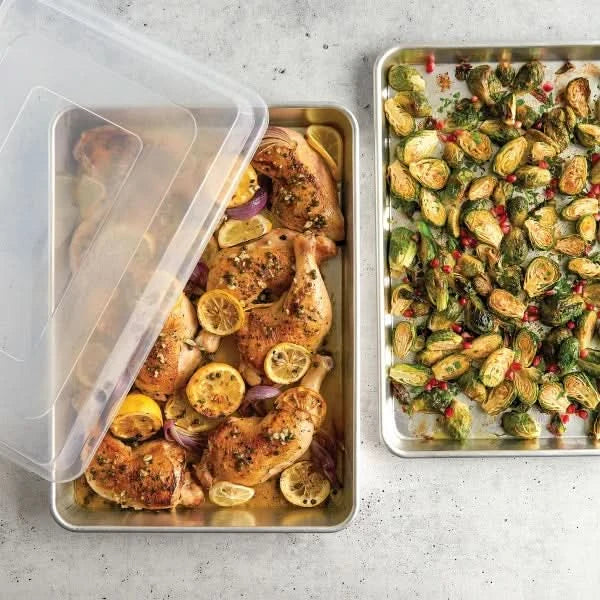 Nordic Ware Naturals 3-Piece Baking Sheet Set With Lid