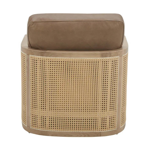 Harley Leather Swivel Accent Chair