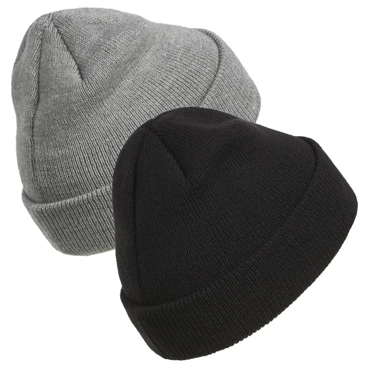 adidas Unisex Fold Beanie, 2-pack
