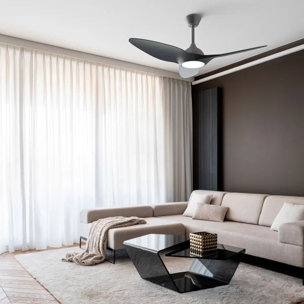 Atomi Smart Monarc 52” Wi-Fi Indoor Ceiling Fan with Color Changing Integrated LED Light and Remote
