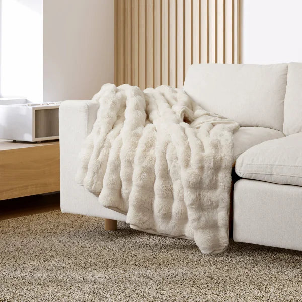 Bubble Faux Fur Throw