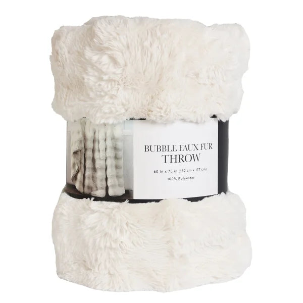 Bubble Faux Fur Throw