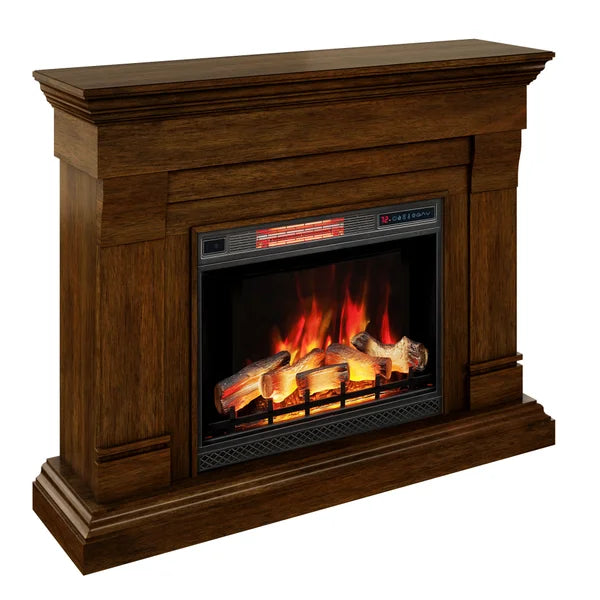 Tresanti Norah 52.9" Mantel with Corner Extension and ClassicFlame Electric Fireplace