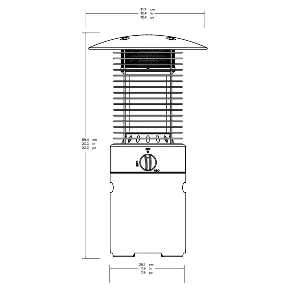 FlamePro Table-Top Patio Heater with Adapter Hose