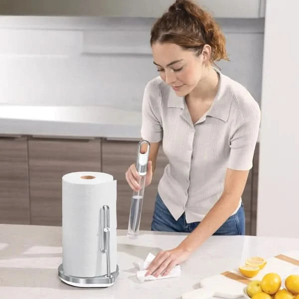 simplehuman Paper Towel Holder with Spray Pump